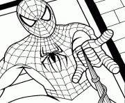 Coloriage spiderman 3 en reflexion dessin