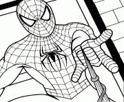 Coloriage spiderman se defend contre les nombreuses mains robotiques de Docteur Octopus dessin