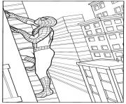 Coloriage spiderman se fait attaque dessin