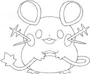 Coloriage pokemon miaouss dessin