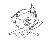 Coloriage pokemon 151 Mew ter dessin