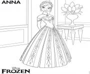 anna frozen disney dessin à colorier