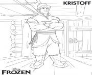 kristoff frozen disney dessin à colorier