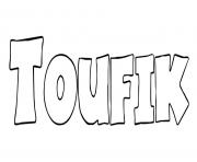 Toufik dessin à colorier