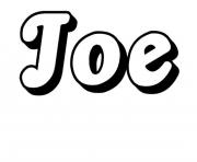 Joe dessin à colorier