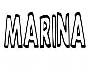 Marina dessin à colorier