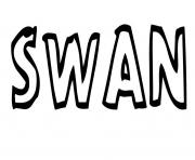 Swan dessin à colorier