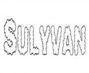 Sulyvan dessin à colorier