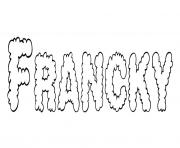 Francky dessin à colorier