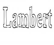 Lambert dessin à colorier
