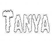 Tanya dessin à colorier