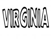 Virginia dessin à colorier