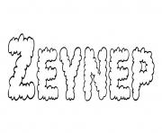 Zeynep dessin à colorier