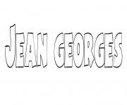 Jean georges dessin à colorier