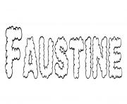 Faustine dessin à colorier
