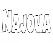 Coloriage Najoua