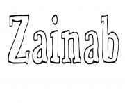 Zainab dessin à colorier