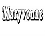 Coloriage Maryvonne