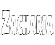 Zacharia dessin à colorier