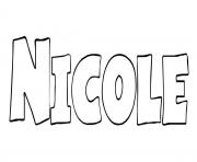 Nicole dessin à colorier