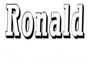Ronald dessin à colorier