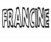 Francine dessin à colorier