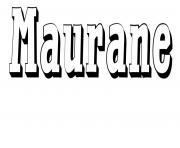Coloriage Maurane