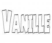 Coloriage Vanille