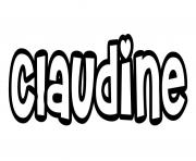 Coloriage Claudine