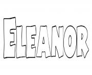 Eleanor dessin à colorier