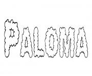 Paloma dessin à colorier
