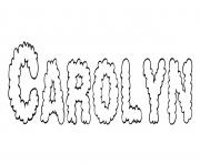 Coloriage Carolyn