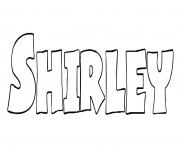 Shirley dessin à colorier