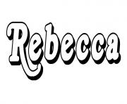 Coloriage Rebecca