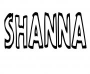 Shanna dessin à colorier