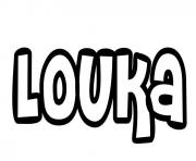Louka dessin à colorier