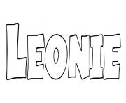 Leonie dessin à colorier