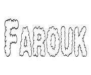 Farouk dessin à colorier