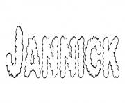 Jannick dessin à colorier