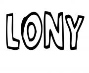 Coloriage Lony