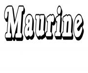 Coloriage Maurine