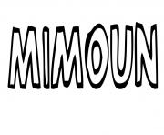Coloriage Mimoun