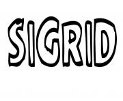 Coloriage Sigrid