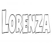 Lorenza dessin à colorier