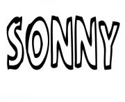 Sonny dessin à colorier