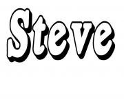 Steve dessin à colorier