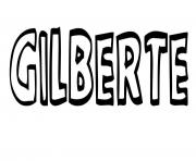 Gilberte dessin à colorier