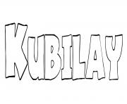 Kubilay dessin à colorier
