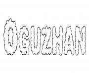 Oguzhan dessin à colorier