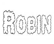 Robin dessin à colorier